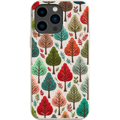 Stepping Green Phone Case Festive Fall Trees Bio Case