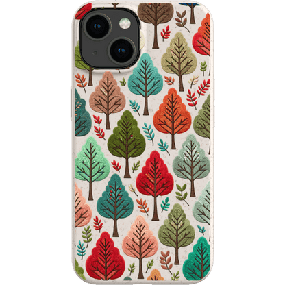 Stepping Green Phone Case Festive Fall Trees Bio Case