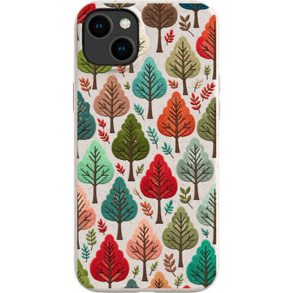 Stepping Green Phone Case Festive Fall Trees Bio Case