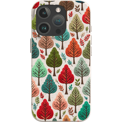 Stepping Green Phone Case Festive Fall Trees Bio Case