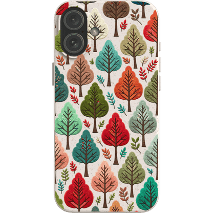 Stepping Green Phone Case Festive Fall Trees Bio Case