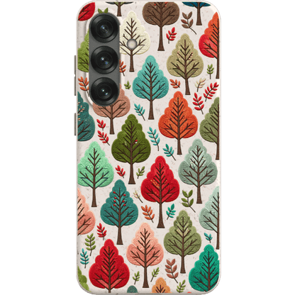 Stepping Green Phone Case Festive Fall Trees Bio Case