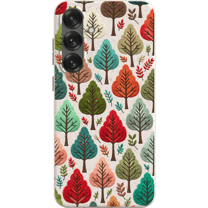 Stepping Green Phone Case Festive Fall Trees Bio Case