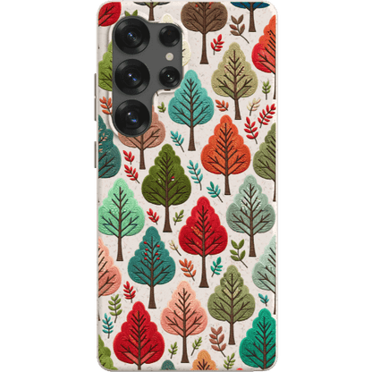 Stepping Green Phone Case Festive Fall Trees Bio Case