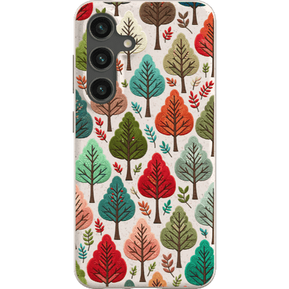 Stepping Green Phone Case Festive Fall Trees Bio Case