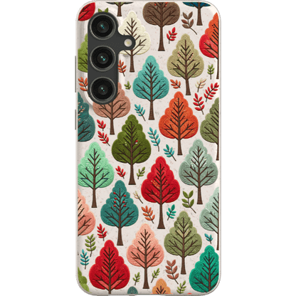 Stepping Green Phone Case Festive Fall Trees Bio Case