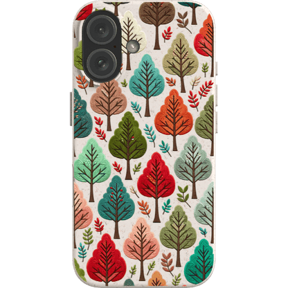 Stepping Green Phone Case Festive Fall Trees Bio Case