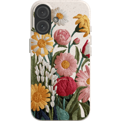 Stepping Green Phone Case Floral Embroidered 2 Look Bio Case