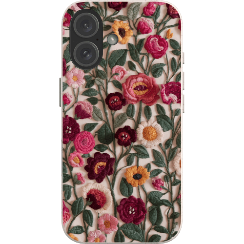 Stepping Green Phone Case Floral Embroidered Look Bio Case