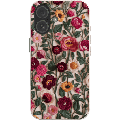 Stepping Green Phone Case Floral Embroidered Look Bio Case