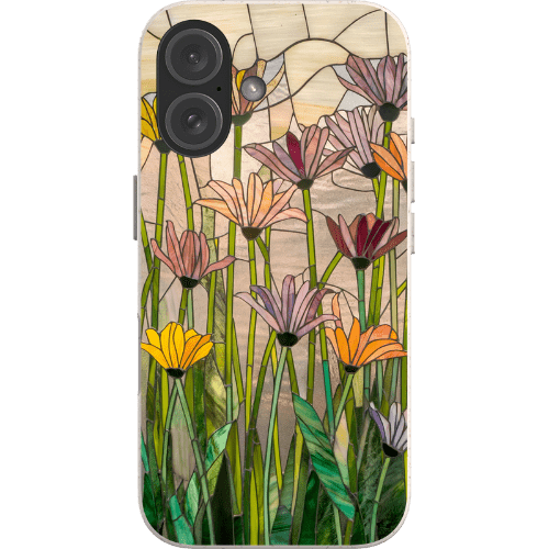 Stepping Green Phone Case Floral Stained Glass Bio Case