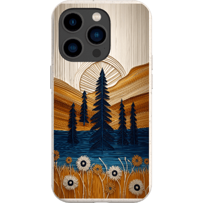 Stepping Green Phone Case Folded Paper Mountain Bio Case
