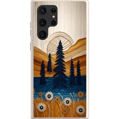 Stepping Green Phone Case Folded Paper Mountain Bio Case