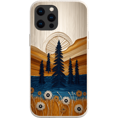 Stepping Green Phone Case Folded Paper Mountain Bio Case