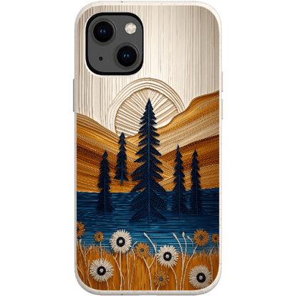 Stepping Green Phone Case Folded Paper Mountain Bio Case