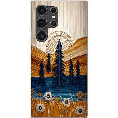 Stepping Green Phone Case Folded Paper Mountain Bio Case