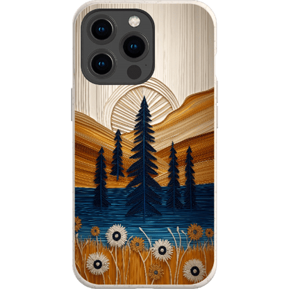 Stepping Green Phone Case Folded Paper Mountain Bio Case