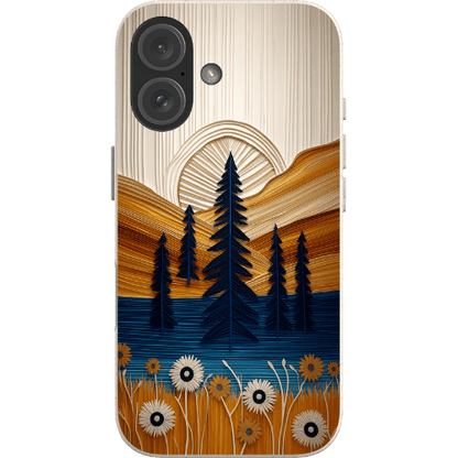 Stepping Green Phone Case Folded Paper Mountain Bio Case