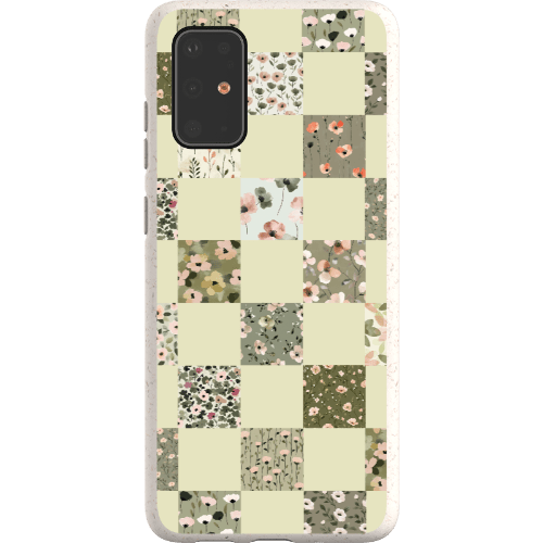 Stepping Green Phone Case Foral Patterns Checkerboard Bio Case
