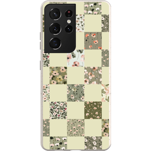 Stepping Green Phone Case Foral Patterns Checkerboard Bio Case
