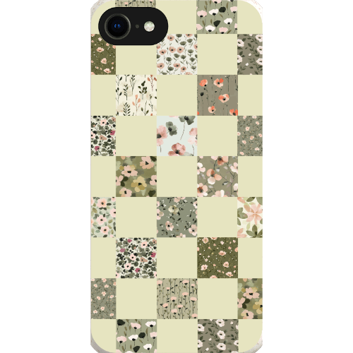 Stepping Green Phone Case Foral Patterns Checkerboard Bio Case