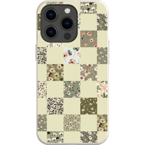 Stepping Green Phone Case Foral Patterns Checkerboard Bio Case