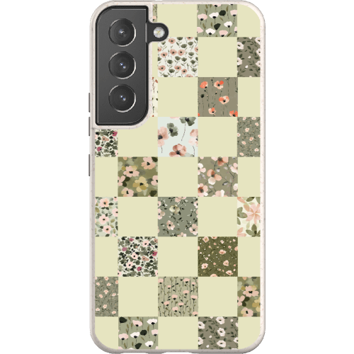 Stepping Green Phone Case Foral Patterns Checkerboard Bio Case