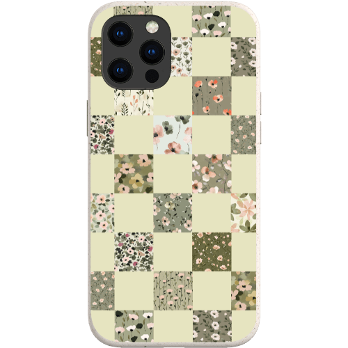 Stepping Green Phone Case Foral Patterns Checkerboard Bio Case