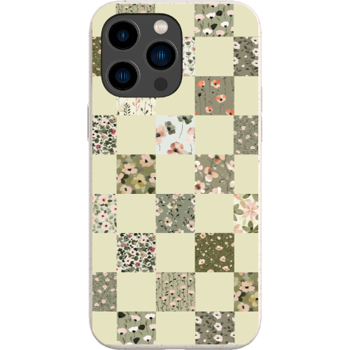 Stepping Green Phone Case Foral Patterns Checkerboard Bio Case