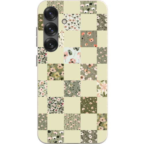 Stepping Green Phone Case Foral Patterns Checkerboard Bio Case