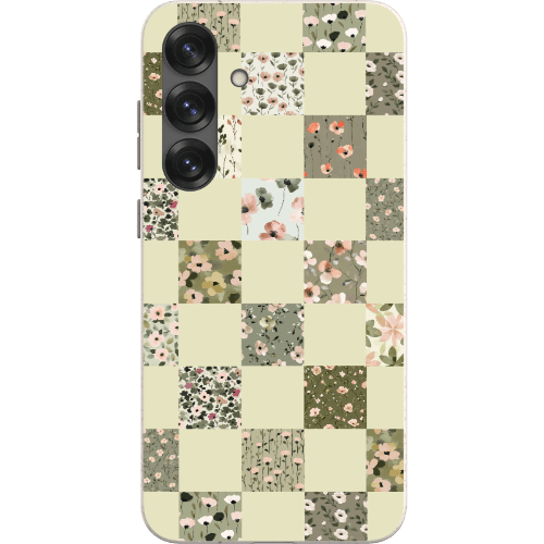 Stepping Green Phone Case Foral Patterns Checkerboard Bio Case