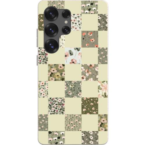 Stepping Green Phone Case Foral Patterns Checkerboard Bio Case