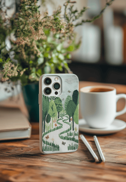 Stepping Green Phone Case Forest Walk Bio Case