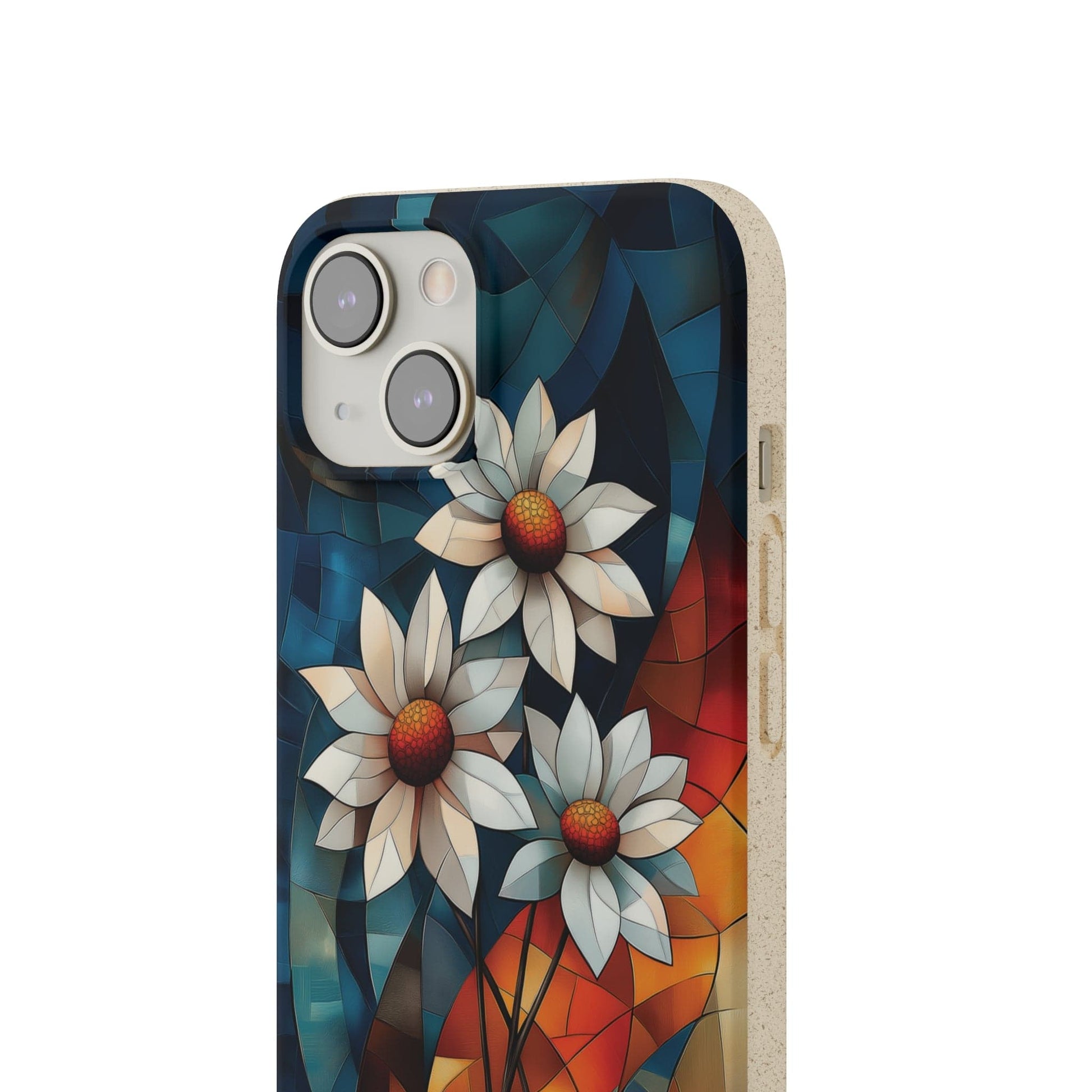Stepping Green Phone Case Geometric Daisies Bio Case