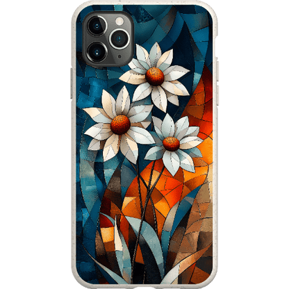 Stepping Green Phone Case Geometric Daisies Bio Case