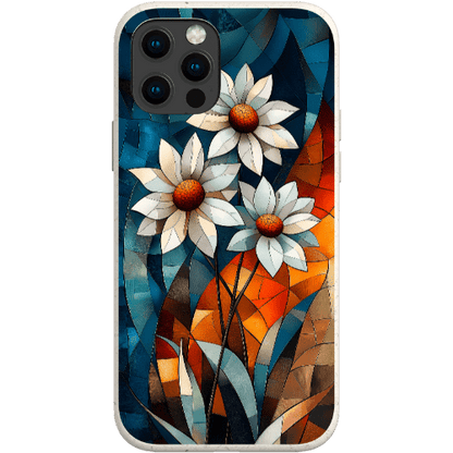 Stepping Green Phone Case Geometric Daisies Bio Case