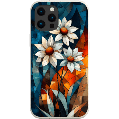 Stepping Green Phone Case Geometric Daisies Bio Case