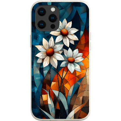 Stepping Green Phone Case Geometric Daisies Bio Case