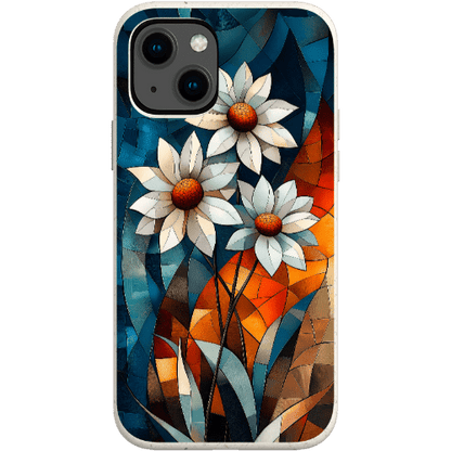 Stepping Green Phone Case Geometric Daisies Bio Case
