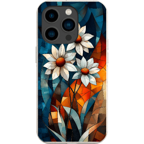 Stepping Green Phone Case Geometric Daisies Bio Case