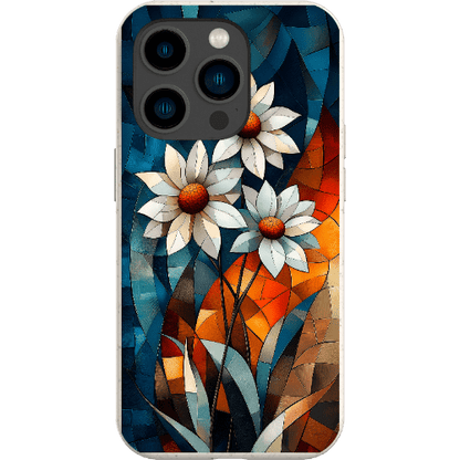 Stepping Green Phone Case Geometric Daisies Bio Case