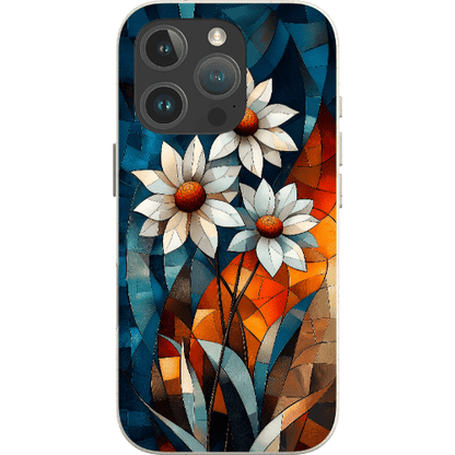 Stepping Green Phone Case Geometric Daisies Bio Case