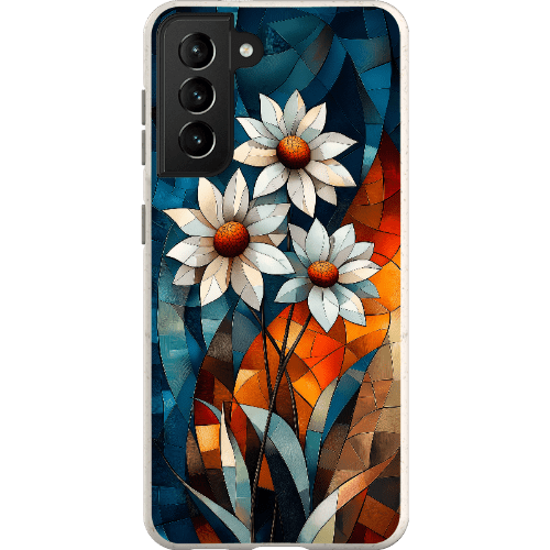 Stepping Green Phone Case Geometric Daisies Bio Case