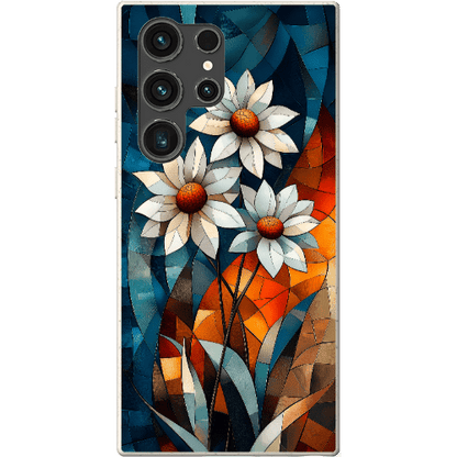 Stepping Green Phone Case Geometric Daisies Bio Case