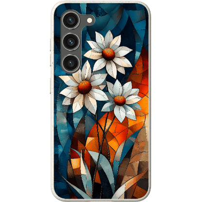 Stepping Green Phone Case Geometric Daisies Bio Case