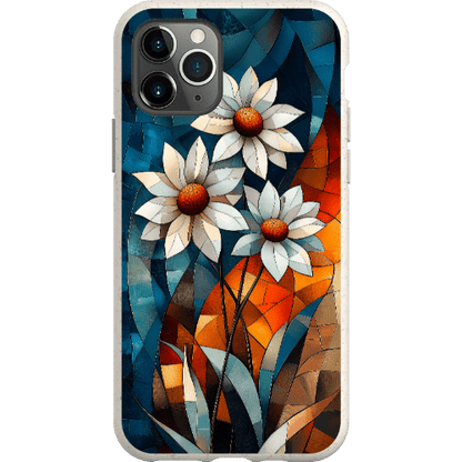 Stepping Green Phone Case Geometric Daisies Bio Case