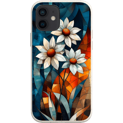 Stepping Green Phone Case Geometric Daisies Bio Case