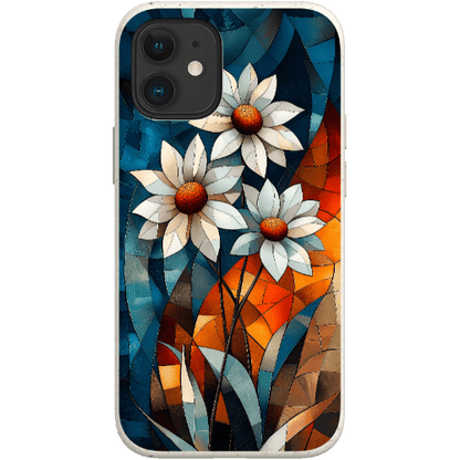 Stepping Green Phone Case Geometric Daisies Bio Case