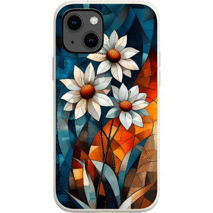 Stepping Green Phone Case Geometric Daisies Bio Case