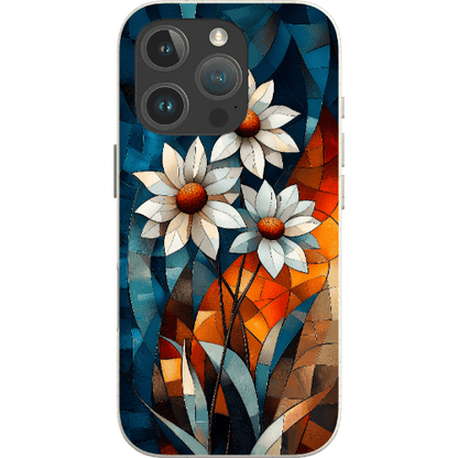 Stepping Green Phone Case Geometric Daisies Bio Case